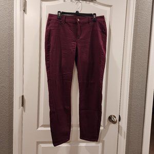 Maurices Wine Colored Jeggings